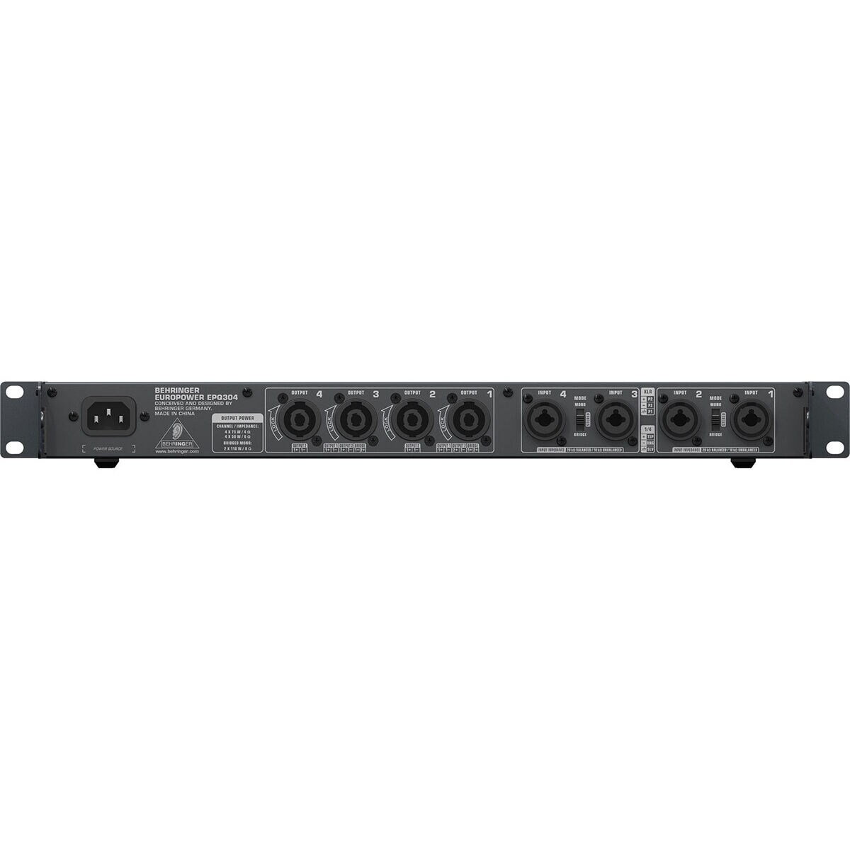 Behringer epq304 パワーアンプ Behringer EPQ304 Europower 300W Lightweight 4-Ch Power Amp